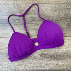 Fabletics Padded Halter Swim Top Small Purple